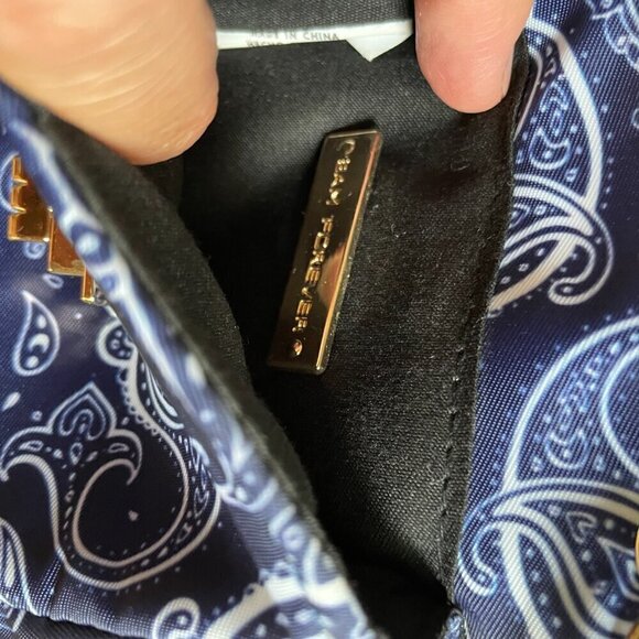 Bam Forever Mini Blue & White Shoulder Bag Purse Fabric 5" x 4"! - Picture 2 of 5